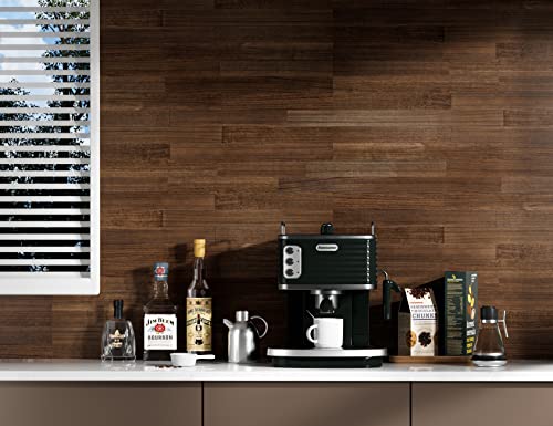 Singularwood Wall Planks,Rustic Accent Real Wood Panels For Interior Wall Decor,Diy Peel And Stick Easy Installation (12 Sheets/14.50 Sq Ft/Box),Black Walnut
