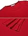 Beyove Women Blouse Round Neck Layered Ruffle Bell Long Sleeve Solid/Polka Dot Casual Shirt Elegant Tee Top, Style 1: Wine Red, XX-Large