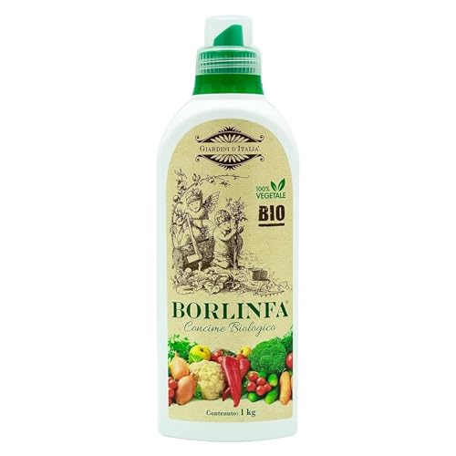 GIARDINI D'ITALIA - Concime Piante Fiorite e Verdi, Concime Liquido Biologico con Pratico Tappo Dosatore, Ideale per Giardini e Balconi - Favorisce una Crescita Sana e Rigogliosa delle Piante - 1 l