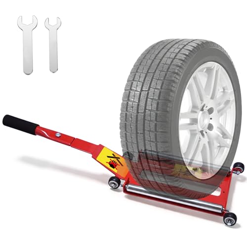 Wayona Portable Tire Jack Tool with Roller Plate Tire Lifting Tool with Removable Handle for Cars SUVs and Off-Road Trucks Effortless Tire Lifter Jack Tool for Removal and Positioning of Tires