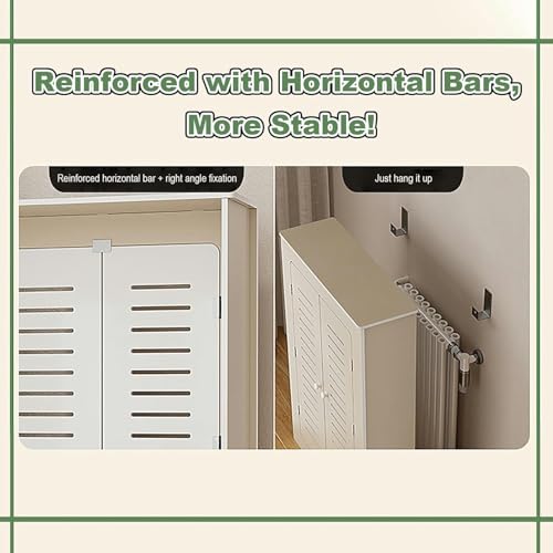Cubiertas de radiador de piso de madera para decorar su dormitorio moderno 6