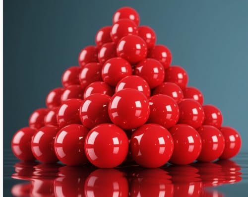 60 Counts Solid Nylon 50 Cal. Paintballs 50 Cal Rubber Balls Ammo for TR50/TP50/HDP50/HDR50 Reusable .50 Caliber Hard Plastic Projectiles for Self Defense (red)