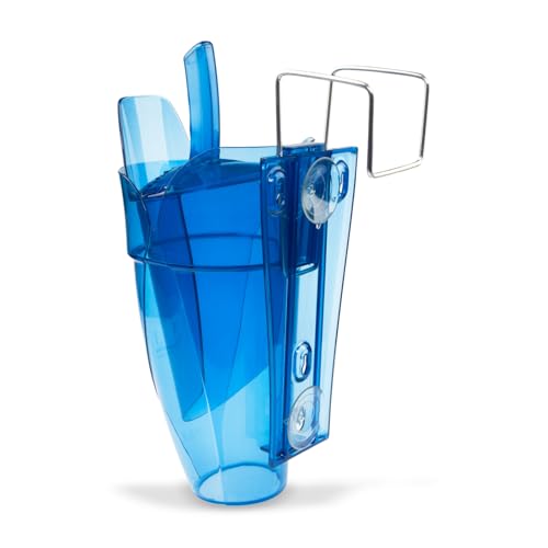 San Jamar Saf-T-Scoop Ice Scoop with Storage Caddy for Kitchens, Restaurants, And Fast Food, Plastic, 64 To 86 Ounces, Blue - Thumbnail 4