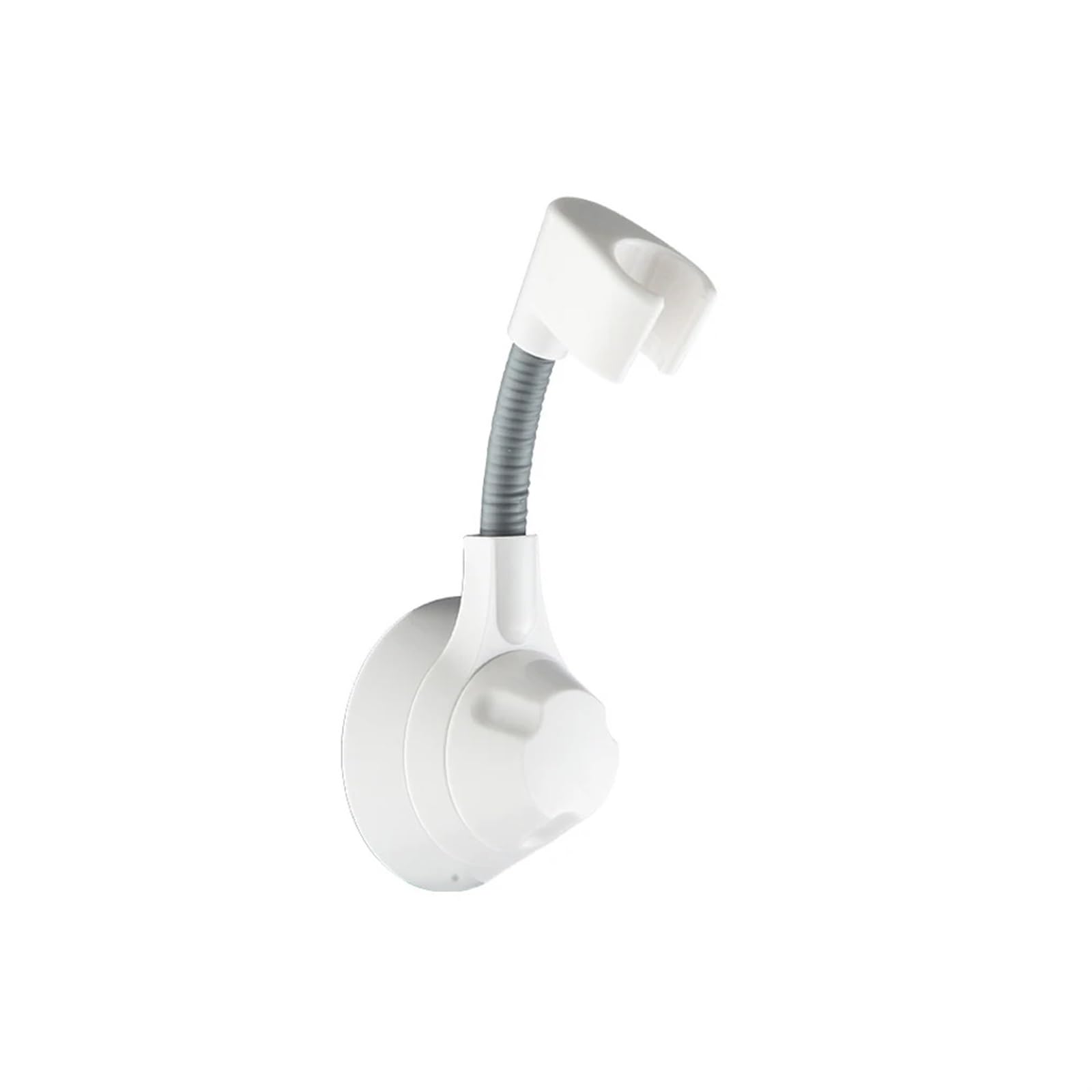 Shower Head Holder Suction Cup Shower Holder Adjustable Head Nozzle Handheld Punch-Free Multi Angle Rotation Bracket(White)