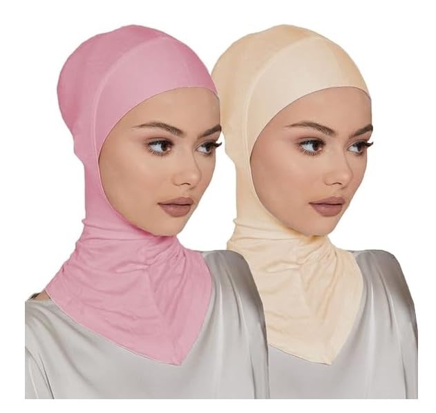 PAROPKARModal Hijab Cap Adjustable Stretchy Turban Shawl Undercap Full Neck Coverage Neck Cover Headgear Scarf for Women Girl