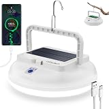 LeKaufen Solar Camping Light 4500LM Rechargeable LED Lantern, Waterproof Hanging Tent Light for Camping, Hiking, Hurricane, Power Outages, Home Emergency (126 LEDs)