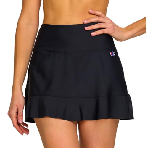 Champion Swim Skirt for Women with Inner Shorts Liner High Waisted Tummy Control Skort Quick Dry Bathing Suit Bottom