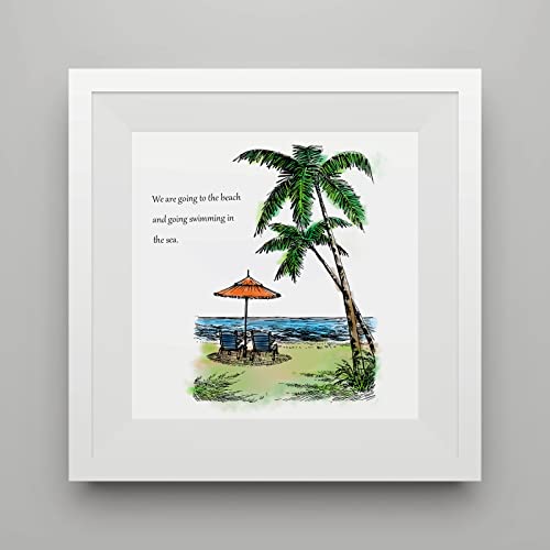 Coconut Tree Background Clear Stamps For Card Making, Sea Beach Vacation Clear Rubber Stamps For Holiday Card Making Decor Diy Scrapbooking Transparent Album Decor Paper Craft #TOP4