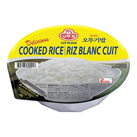 [OTTOGI] Delicious COOKED RICE, Gluten free, Microwavable instant cooked rice, Precooked ready to eat container (7.40oz., 12 count) Cover
