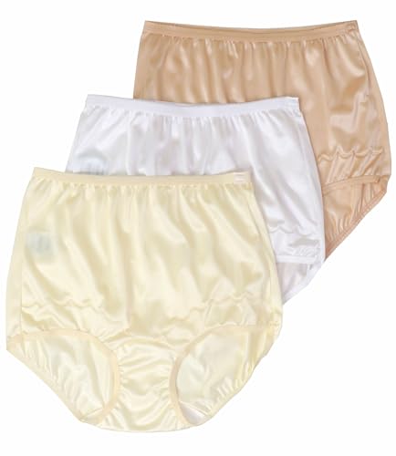 Image of Dixie Belle Women's Underwear Nylon Brief High Waist Scallop Trim 3-Pack 719