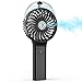 Winique Ventilatore Spray Portatile, Ventilatore da Tavolo per Nebulizzazione dell'Acqua Alimentato a Batteria da 3000 mAh con 3 Velocità e Serbatoio dell'Acqua da 20 ml(Nero)