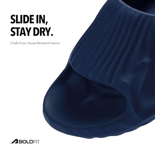 Image of Boldfit Sliders for Man, Stylish PU Strap Slippers for Men,Cushioned Eva Footbed Flip Flops & Anti-Slip Chappal, Lightweight, Durable & Supportive Slider for Everyday Wear