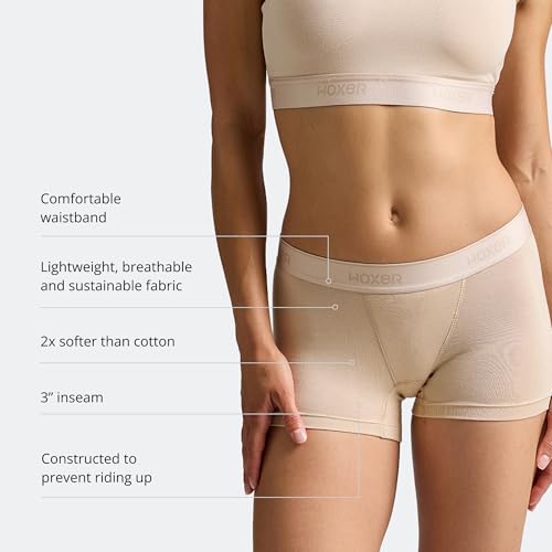 Image of Woxer Womens Boxers - Star 3 inch Boy Shorts Underwear for Women - Boxer Briefs