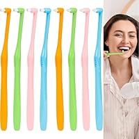 8 Stück Interraum-Zahnbürste, weiche Einzelzahnbürste mit Büschel, schlanke Interraum-Zahnbürsten Interdentalbürsten für empfindliches Zahnfleisch Tiefenreinigung, für die Zahnreinigung