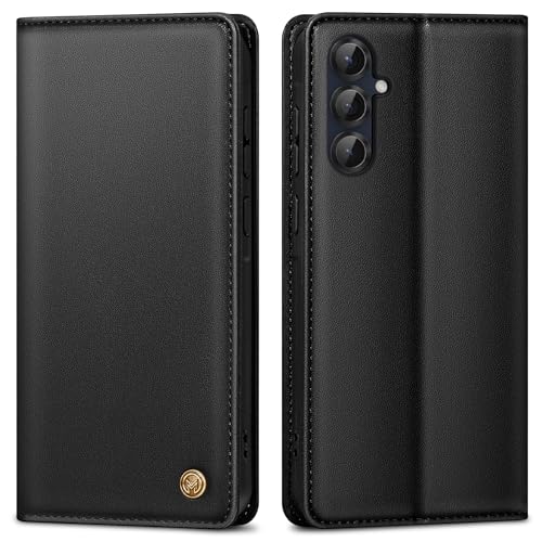 AIMOYU Handyhülle für Samsung Galaxy S25 5G Hülle,Premium Lederhülle Schutzhülle Tasche für Samsung S25 Hülle Wallet Kartenfach Standfunktion Flip Case für Galaxy S25 Klappbar,Schwarz