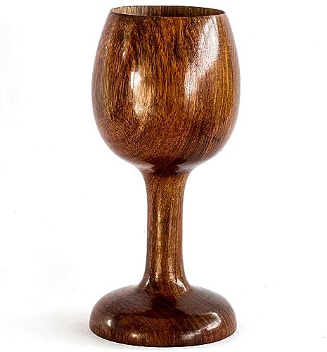 ANTIQUANA Communion Cup - Vintage Chalice Wooden Wine Goblet Holy Communion Gift Drinking Cup Gift 5oz Wood Cup 6