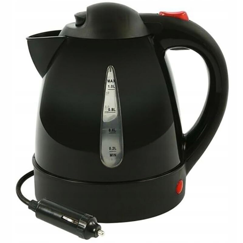 MAT-COMPANY 12 V Wasserkocher 1 Liter | 130 W | Reise- & LKW Fahrzeug, Wohnmobil, Truck