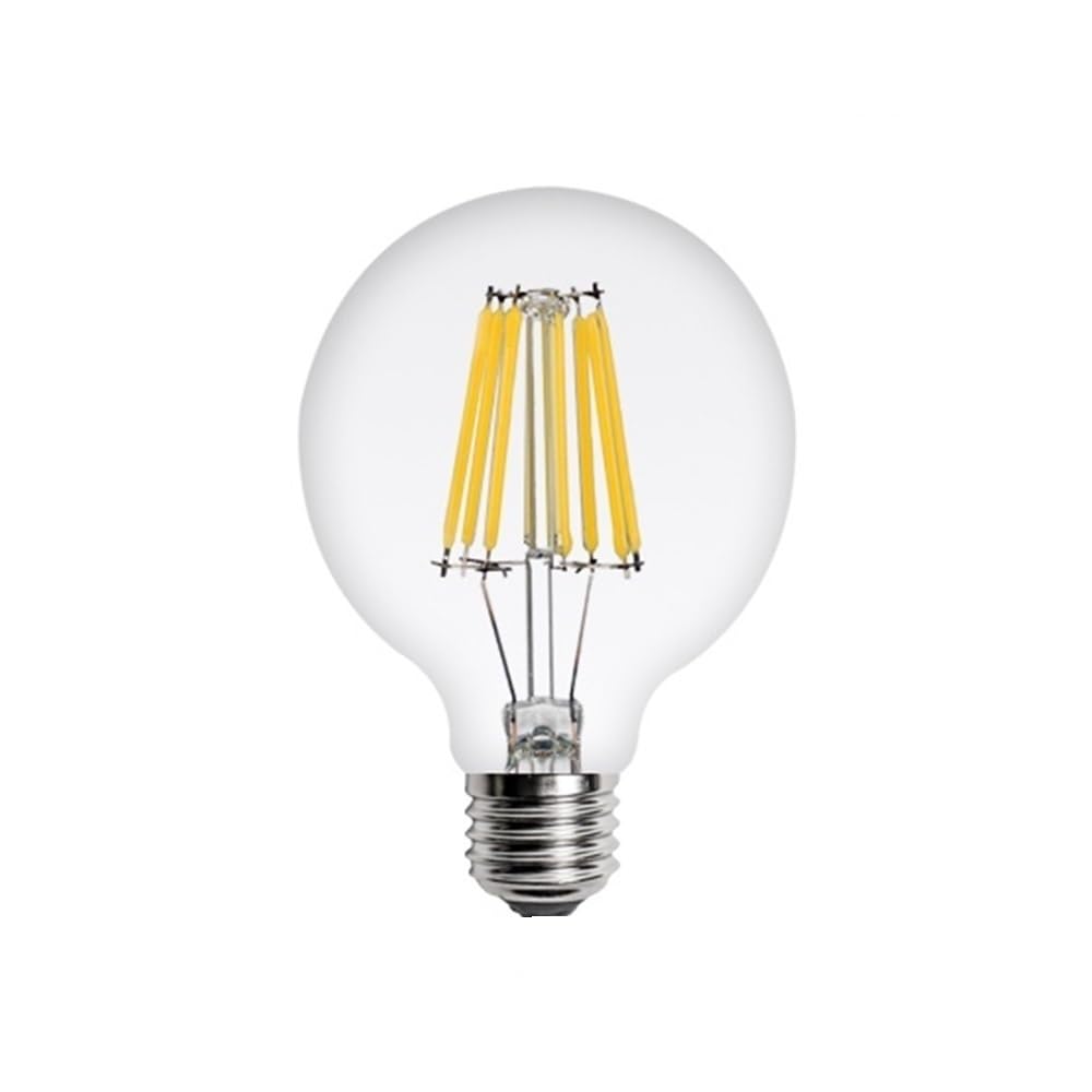 fengyan Casa bombillas, Paquete de 10 bombillas de filamento LED E27/E14 220 V, luz de vela retro, bombillas Edison de luz LED Familiar Lámpara(2700K G95 E27,8W)