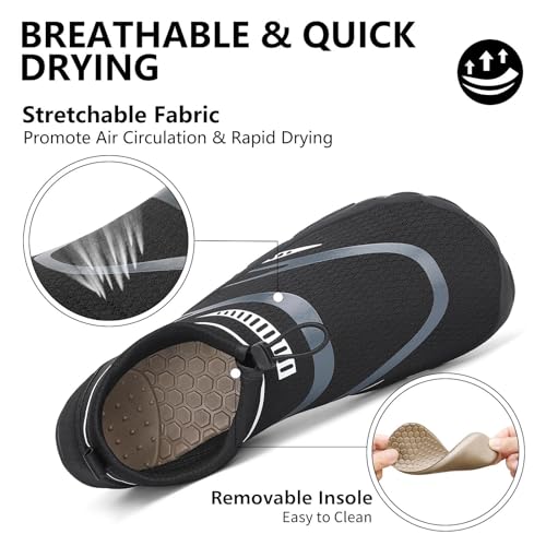 Image of Mishansha Womens Mens Water Swim Shoes Wide Toe Box Barefoot Shoes US Size 5.5-13.5 Women / 3-11.5 Men