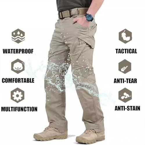 Clovetrend - Tactical Waterproof Ripstop Cargo Pants Multi Pockets Stretch Water Resistant Hiking Outdoor Work Pants2