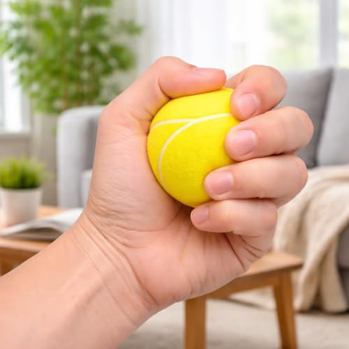 Image of Asera Tennis Ball Style Soft Sponge Balls for Kids, Set of 12 | Lightweight Yellow Sports Play Balls for Indoor & Outdoor Games | Safe Soft Foam Toy for Toddlers, Birthday Return Gifts & Party Favors