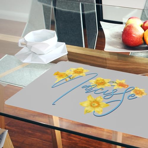 Napperons en liège gris grand format 39,5x28,5 cm au design minimaliste