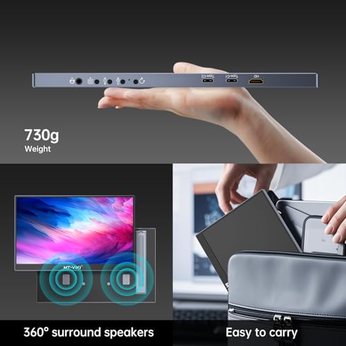 Image of MT-VIKI Laptop Screen Extender, 14'' FHD 1080P USB-C Portable Monitor