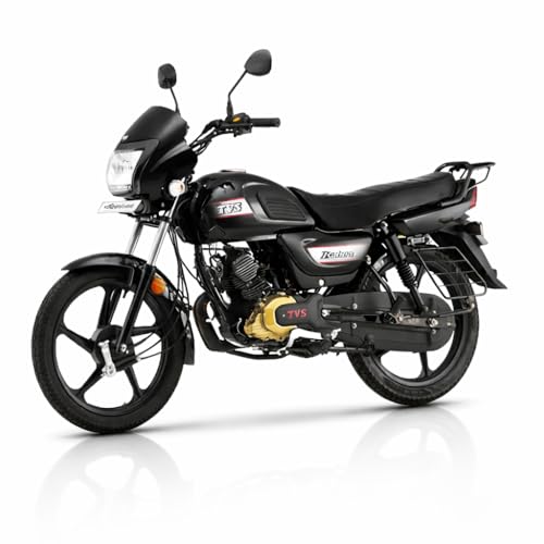 Image of TV-S Radeon Black Edition Motorcycle | 110cc Commuter Bike with Electric Start, High Mileage, Comfortable Long Seat & Durable Build | Stylish All-Black Premium Finish