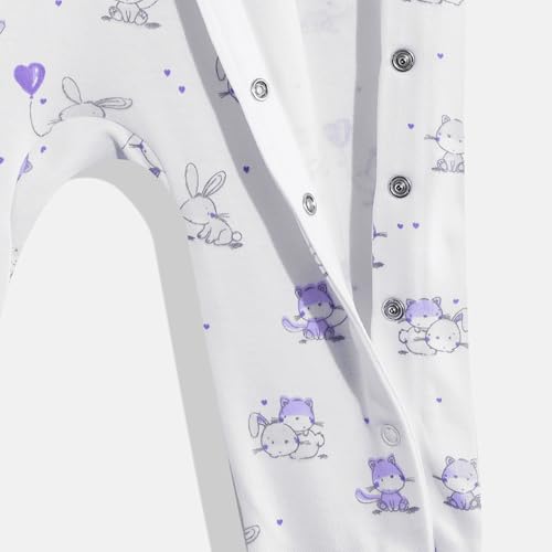 Image of Mothercare Baby Romper Sleepsuit Autumn Print Full Sleeve Pink