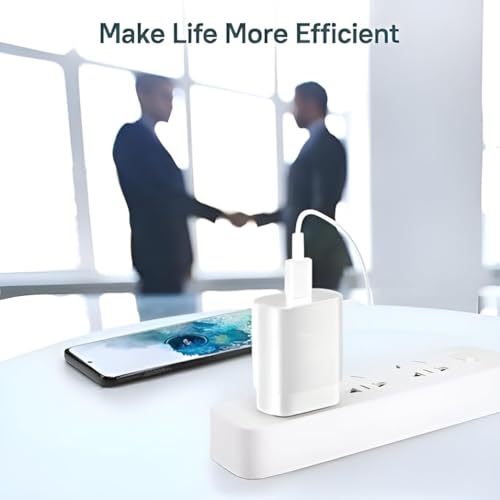 Image of mifaso 25W PD C-Type Superfast Charging Adaptor Compatible with Samsung Galaxy F36|M36|A35|A56|M35|M55|M14|A55|A35|A15|M05|S23 Fe & Other USB C 25Watt Fast Travel Quick Adapter,White