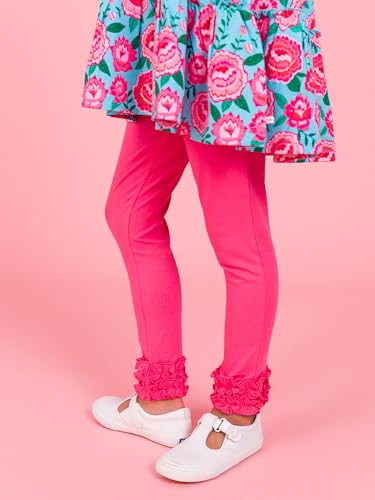 Image of RuffleButts Toddler Girl Merry & Bright Ruffle Leggings - Ankle Leggings