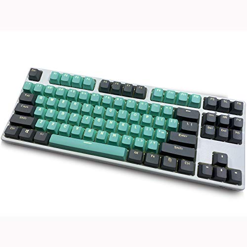 Keycaps 87 tasti PBT Copritasti Tastiera meccanica Doppio retroilluminato Parola trasparente da gioco per layout USA per Cherry MX vendi solo copritasti