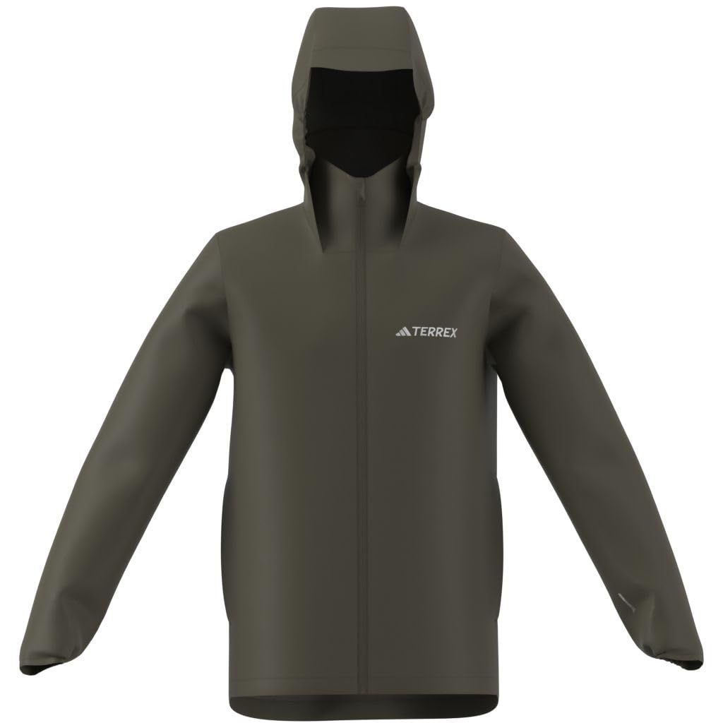 adidas heren Terrex Multi Essentials 2 Layer Rain Jacket, olive strata, XXL