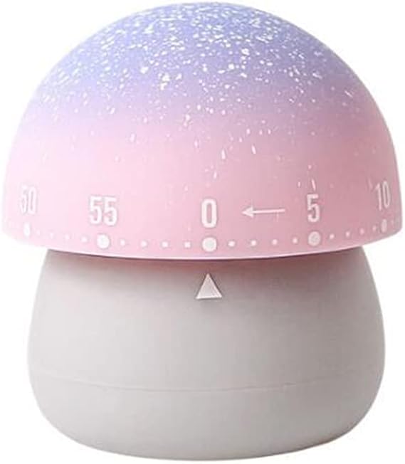 Timer Meccanico Hoshen – Simpatico Design Cartoon, Senza Batterie, 60 Minuti, Per Studio, Cucina, Giochi, Grigio - 3