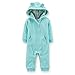 Carter's Baby Girls' "Floral Hood & Heart" Pram Suit - light blue, 18 months