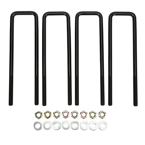 Kit de pernos en U para eje trasero Suspensión resistente Pernos en U Diseño de parte plana con curvatura cuadrada Restaura la fuerza de sujeción para Silverado 1500 Sierra 1500