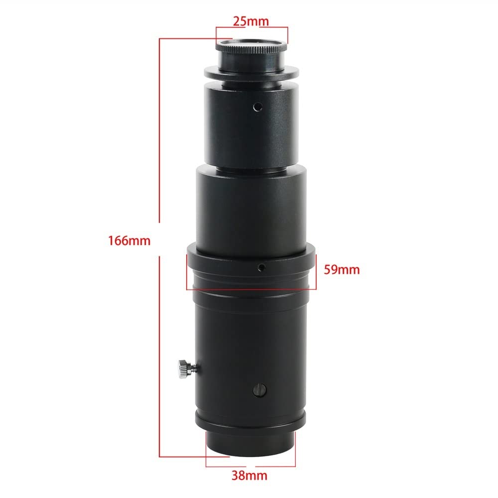 Mikroskop 0,7X-5X einstellbare Vergrößerung 160X 320X Zoom WD105 WD210 C-Mount-Monokularobjektiv for HDMI VGA USB-Mikroskopkamera, Arbeitsabstand 105 mm -220 mm oder 210 mm -480 mm(160X)