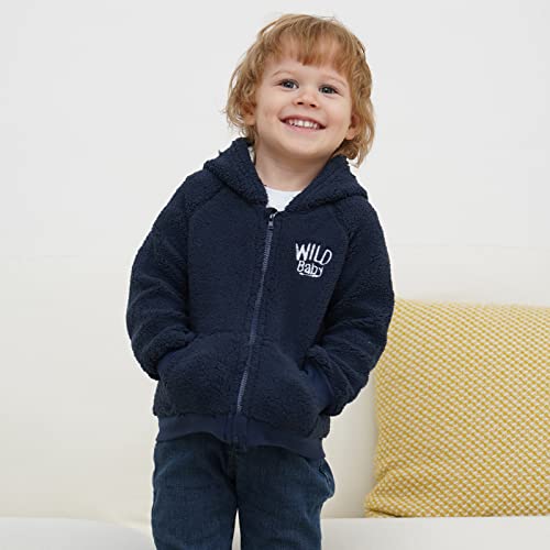 Image of Newborn Infant Baby Boys Girls Cartoon Fleece Hooded Jacket Coat with Ears Warm Outwear Coat Zipper Up