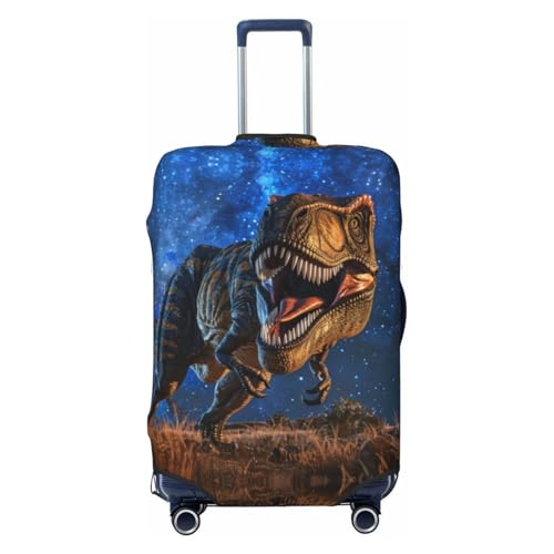 Starry Night Charging Dinosaur Travel Luggage Covers - Elasticity Suitcase Covers Protector for Luggage 18-32 Inch