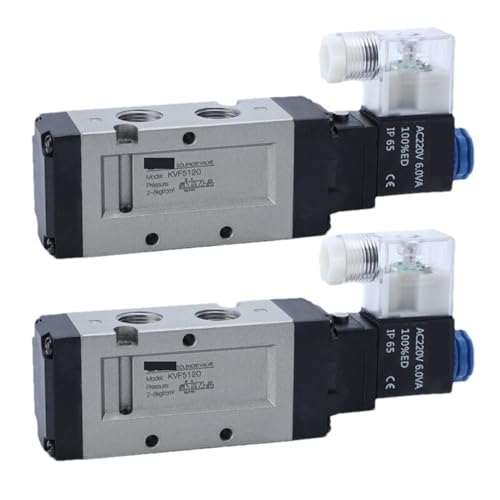 Válvula solenoide KVF5120 de aire direccional con doble control AC110V de 5 vías 3