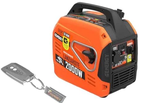 GENERGY Lanzarote 2000 Watt Stromerzeuger Benzin Inverter, Funkfernbedienung, reine Sinus Kurve, 4L Tank, super leise 53dB (A) 7m, Campinggenerator, Notstrom, Stromgenerator