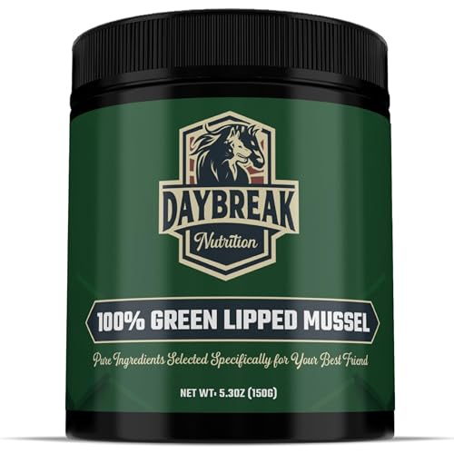 Pure Green Lipped Mussel Powder for Dogs and Cats - 100% New Zealand Green Lipped Mussels - Anti Inflammatory Supplement & Vitamins to Help Your Pet Deal with Arthritis Joint Pain Relief - 150 Grams