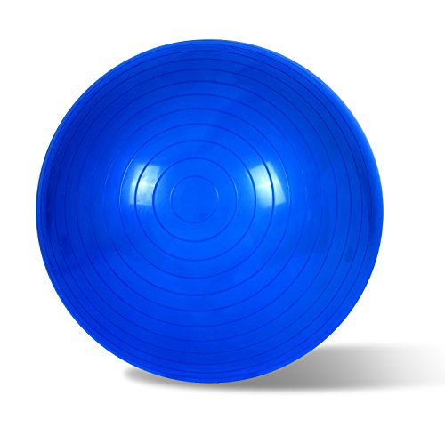 EmpireAthletics – Resistene Bola de Ejercicios Suiza con Bompa Manual 85 cm diámetro Ø – Anti-Burst Fintess Pelota Balón Gymball Yoga Pilates Ejercicio Workout en AZUL