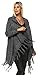Zoozie LA Women's Cowl Aztec Cardigan Tribal Sweater Poncho Regular & Plus Size