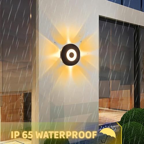 Image of One94Store LED Outdoor UP Down Wall Light 7 Watt Rainproof & Shockproof Aluminium Body 6 Way Wall Step Light Fixture Pack of 1 (Warm White) | with 3 Month warrenty