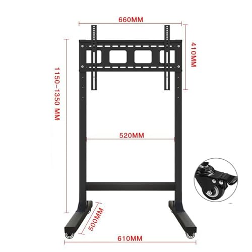 Soporte móvil para TV 32–75 pulgadas con ruedas ajustable miniatura 2