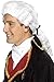 Smiffy's Perruque courtisan, blanche, avec ruban noir et bouclettes