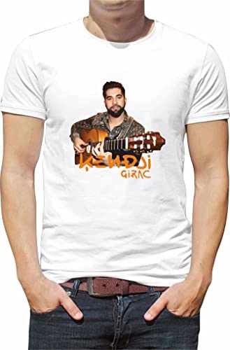 Générique t-Shirt personnalisé kendji girac N051 fête Cadeaux djmh Blanc (S)
