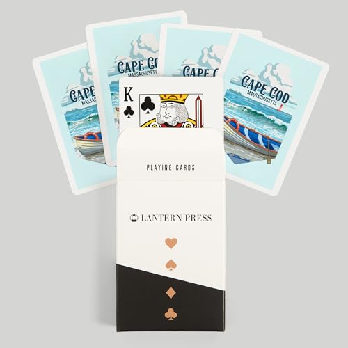 Lantern Press Cape Cod, Massachusetts, Baraja de Póker 52 Cartas miniatura 6