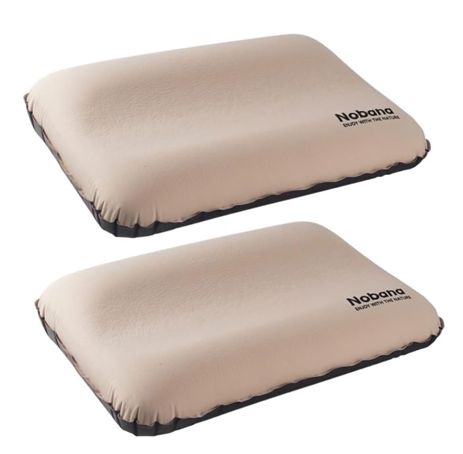 Luminexia Oreiller Gonflable de Camping pour Adultes Enfants,Oreiller de Plage Ultraléger,Coussin de Voyage Confortable et Ergonomique,Auto-Gonflant avec Sac de Rangement,pour Randonnée,Pêche